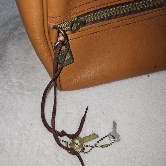 Vintage Grain Cowhide Leather brown Satchel Bag - Picture 13 of 16